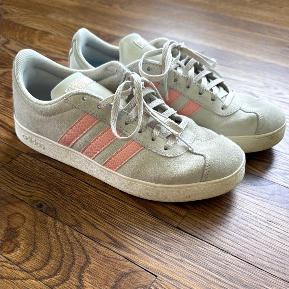 Adidas Women's Gray and Pink Sneakers